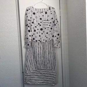 Polka dot and stripes dress